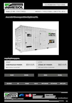 Grupos electrógenos diesel INMESOL CC-880