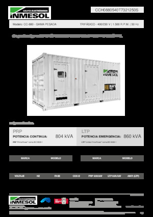 Grupos electrógenos diesel INMESOL CC-880