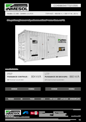 Grupos electrógenos diesel INMESOL CC-880