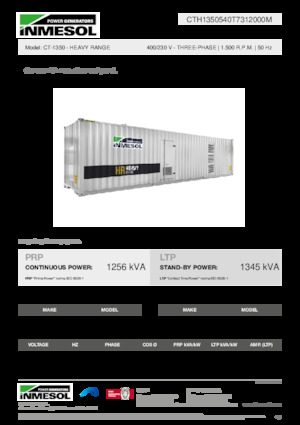 Grupos electrógenos diesel INMESOL CT-1350