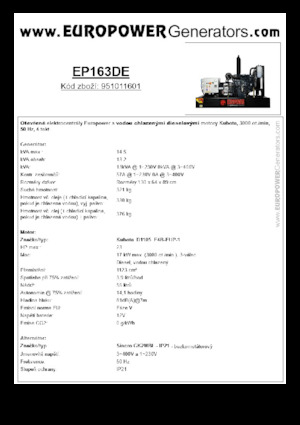 Grupos electrógenos diesel Europower EP163DE (S)