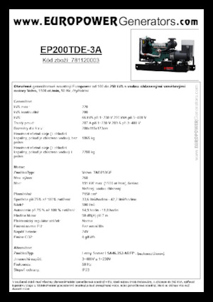 Grupos electrógenos diesel Europower EP200TDE-3A (LS)