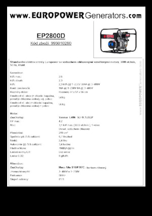 Grupos electrógenos diesel Europower EP2800D (MA)