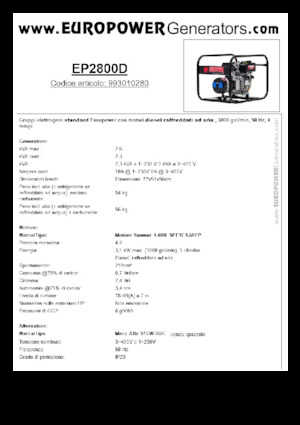Grupos electrógenos diesel Europower EP2800D (MA)