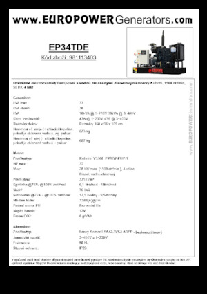 Grupos electrógenos diesel Europower EP34TDE (LS)