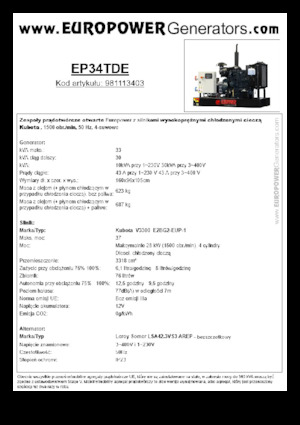 Grupos electrógenos diesel Europower EP34TDE (LS)
