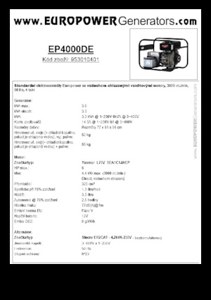 Grupos electrógenos diesel Europower EP4000DE (S)