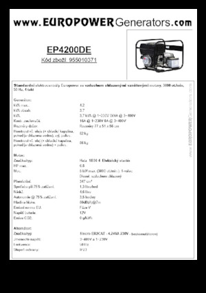 Grupos electrógenos diesel Europower EP4200DE (S)