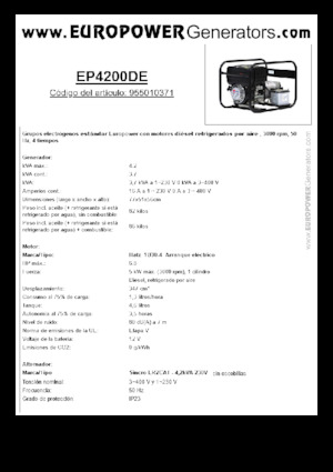 Grupos electrógenos diesel Europower EP4200DE (S)