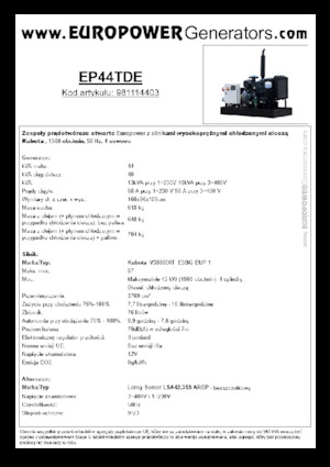 Grupos electrógenos diesel Europower EP44TDE (LS)