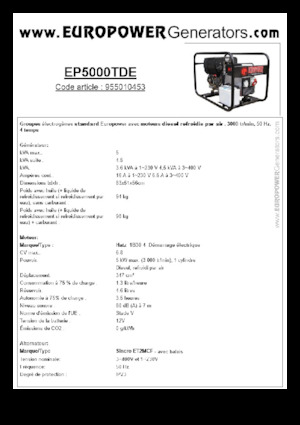 Grupos electrógenos diesel Europower EP5000TDE (S)