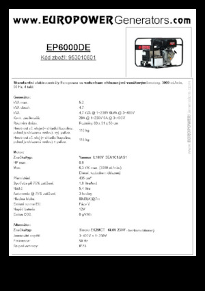 Grupos electrógenos diesel Europower EP6000DE (S)