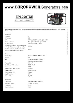 Grupos electrógenos diesel Europower EP6000TDE (S)