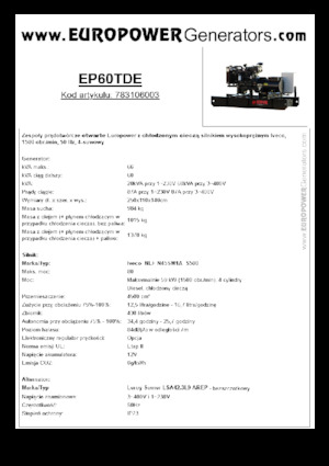 Grupos electrógenos diesel Europower EP60TDE (LS)