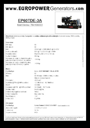 Grupos electrógenos diesel Europower EP60TDE-3A (LS)