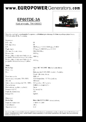 Grupos electrógenos diesel Europower EP60TDE-3A (MA)