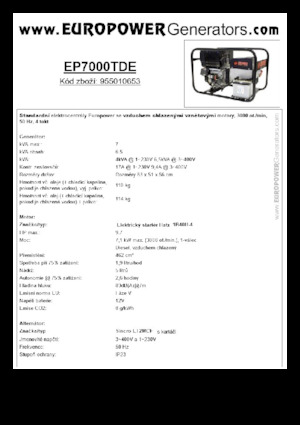Grupos electrógenos diesel Europower EP7000TDE (S)