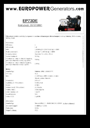 Grupos electrógenos diesel Europower EP73DE (S)