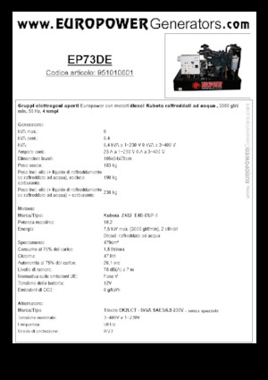 Grupos electrógenos diesel Europower EP73DE (S)