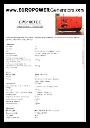 Grupos electrógenos diesel Europower EPS100TDE (MA)