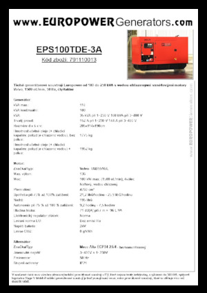 Grupos electrógenos diesel Europower EPS100TDE-3A (MA)