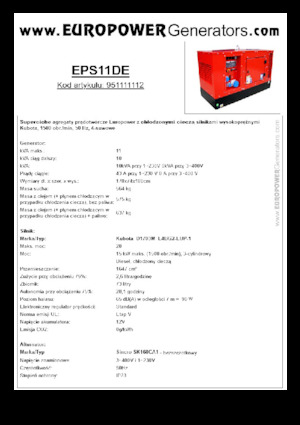 Grupos electrógenos diesel Europower EPS11DE (S)