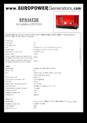 Grupos electrógenos diesel Europower EPS14TDE (LS)