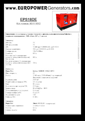 Grupos electrógenos diesel Europower EPS18DE (S)