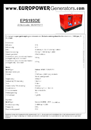 Grupos electrógenos diesel Europower EPS193DE (S)