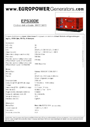 Grupos electrógenos diesel Europower EPS30DE (MA)