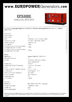 Grupos electrógenos diesel Europower EPS30DE (MA)