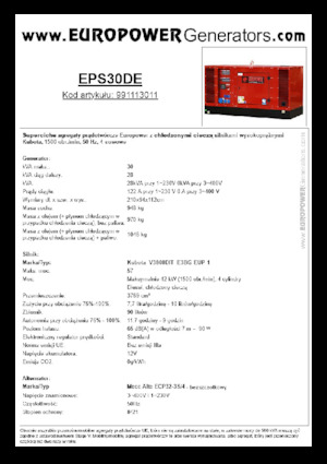 Grupos electrógenos diesel Europower EPS30DE (MA)