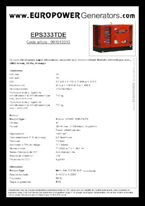 Grupos electrógenos diesel Europower EPS333TDE (MA)