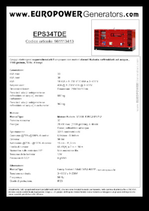 Grupos electrógenos diesel Europower EPS34TDE (LS)