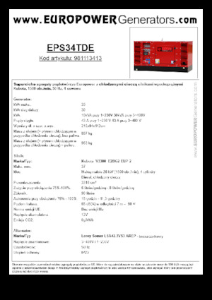 Grupos electrógenos diesel Europower EPS34TDE (LS)