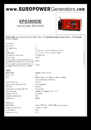 Grupos electrógenos diesel Europower EPS3500DE (S)