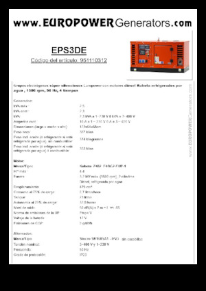 Grupos electrógenos diesel Europower EPS3DE (S)