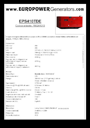 Grupos electrógenos diesel Europower EPS410TDE (LS)