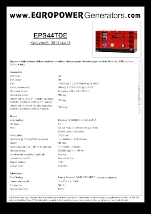 Grupos electrógenos diesel Europower EPS44TDE (LS)