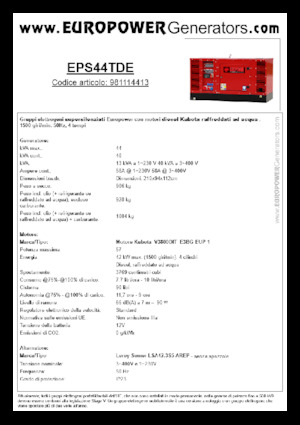 Grupos electrógenos diesel Europower EPS44TDE (LS)