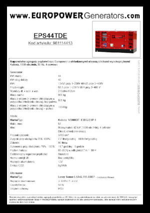 Grupos electrógenos diesel Europower EPS44TDE (LS)
