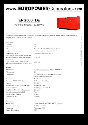 Grupos electrógenos diesel Europower EPS500TDE (LS)