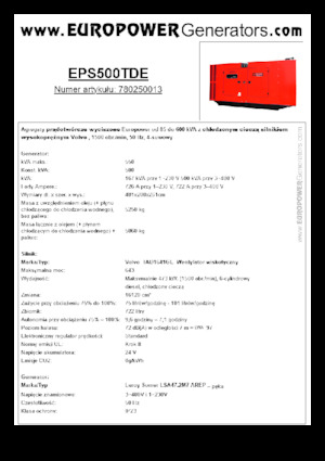 Grupos electrógenos diesel Europower EPS500TDE (LS)