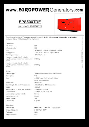 Grupos electrógenos diesel Europower EPS500TDE (MA)