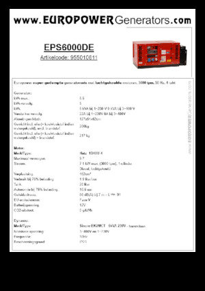 Grupos electrógenos diesel Europower EPS6000DE (S)