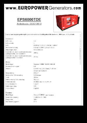 Grupos electrógenos diesel Europower EPS6000TDE (S)