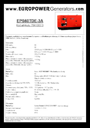 Grupos electrógenos diesel Europower EPS60TDE-3A (LS)