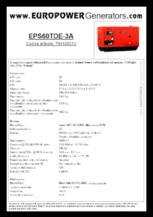 Grupos electrógenos diesel Europower EPS60TDE-3A (MA)