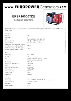 Grupos electrógenos diesel Europower EPSP10000TDE (S)