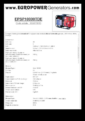 Grupos electrógenos diesel Europower EPSP10000TDE (S)